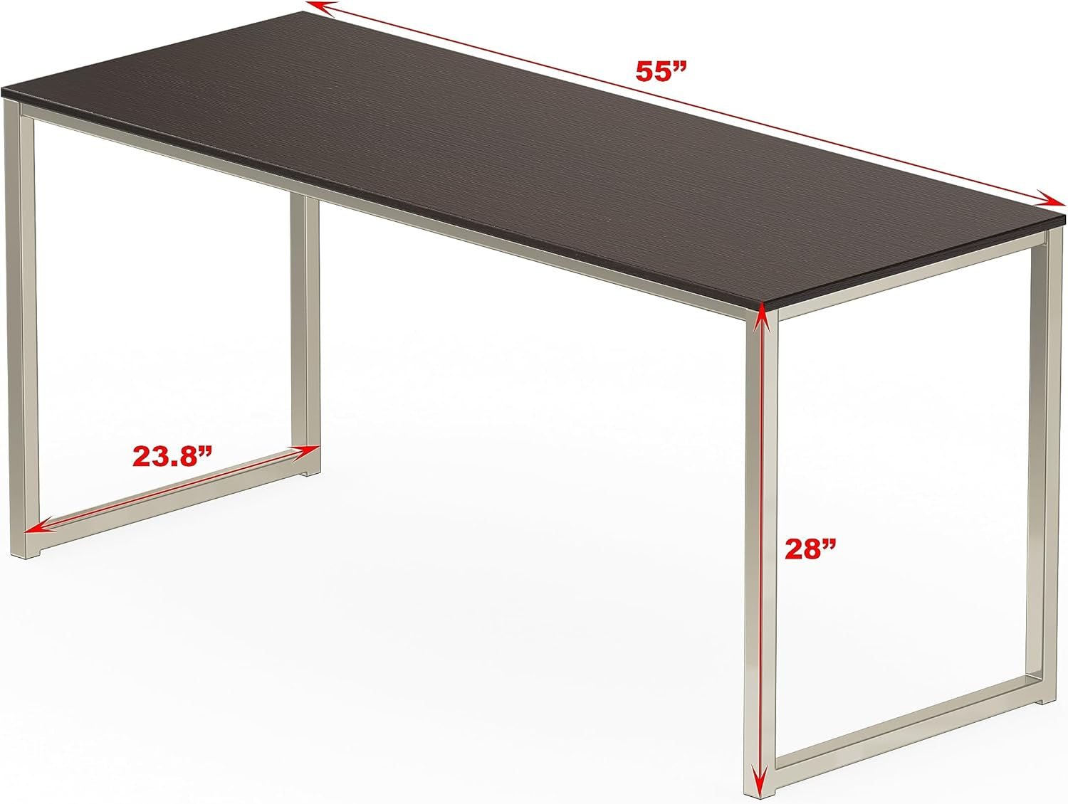 Home Office 55-Inch Computer Desk, 24" Deep, Espresso-2