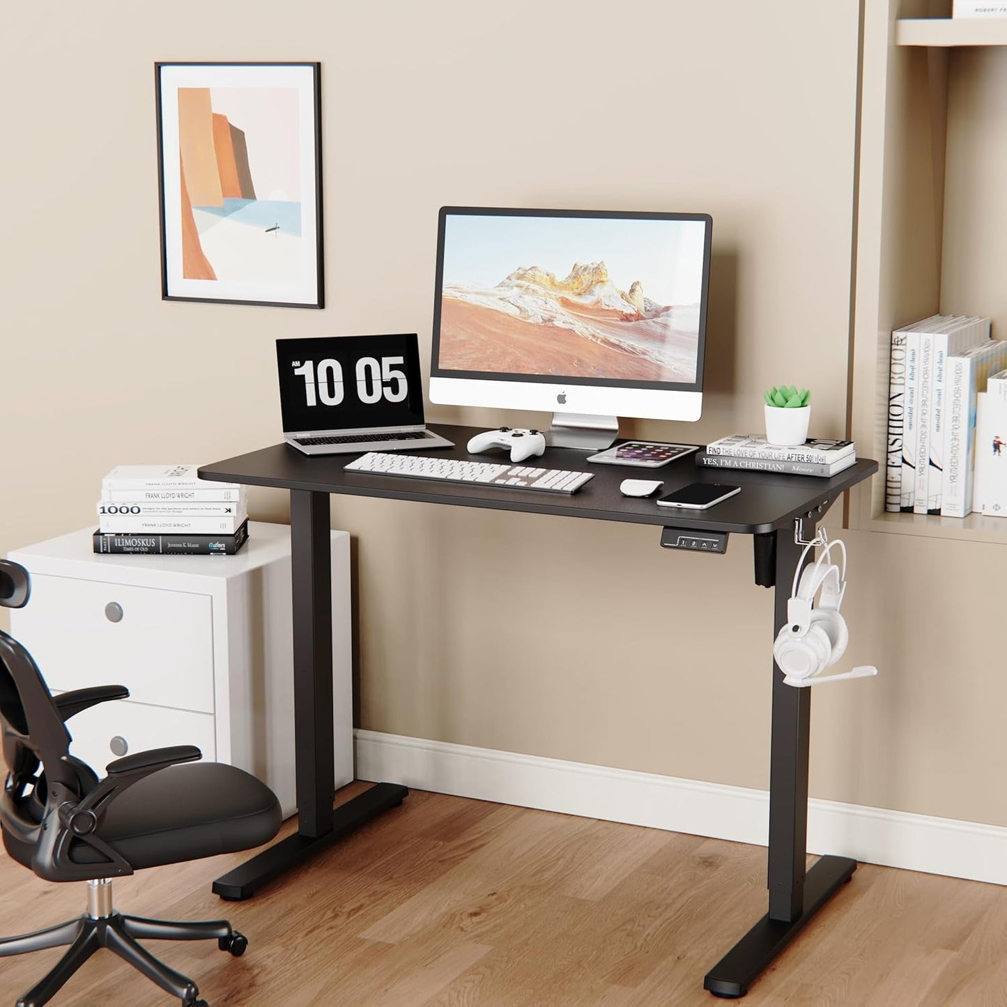 Electric Standing Desk Adjustable Height, Stand up Home Office Desk, 40X24 Inches Sit Stand Desk with Memory Preset, Black-1