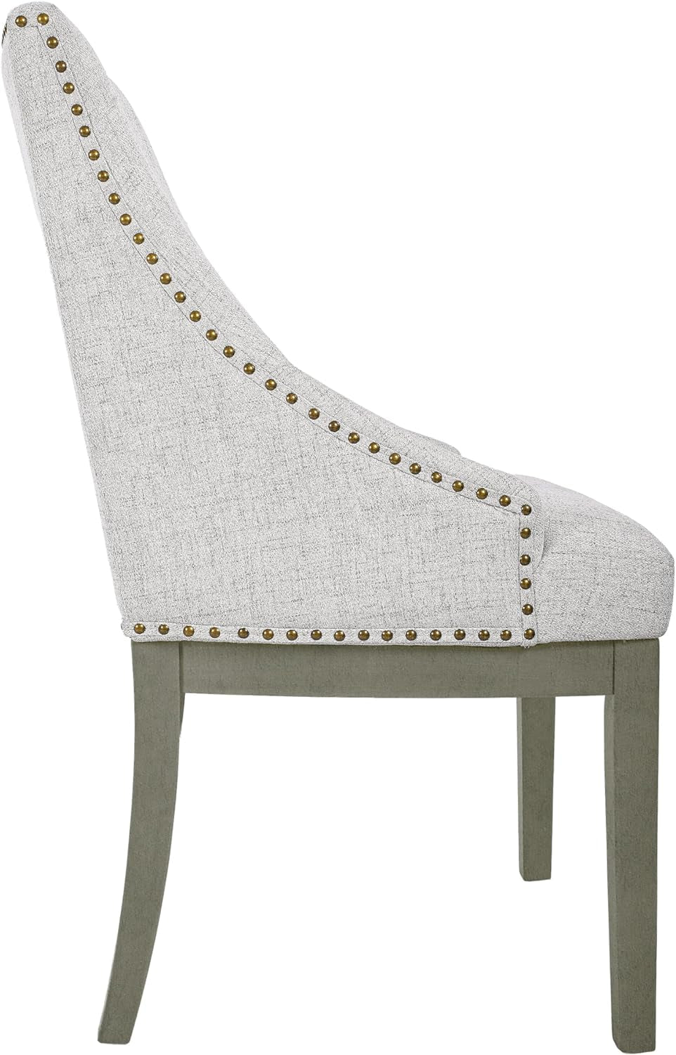 Home Decor | Upholstered Anywhere Dining Chair | Accent Chairs for Living Room & Bedroom | Decorative Home Furniture - Neutral Textured Solid (Single Pack)-4