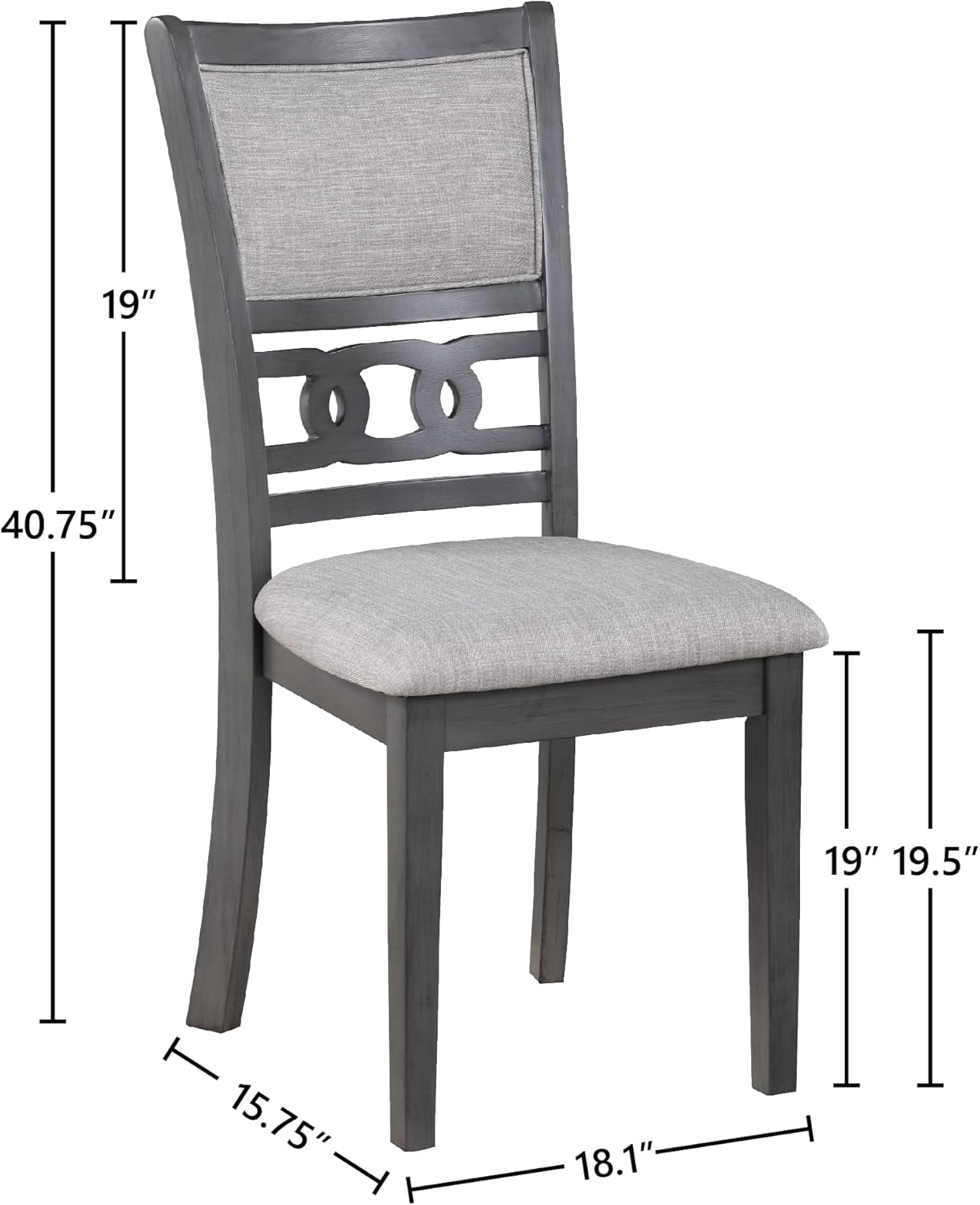Gia Dining Chairs, Set of 2, Gray-2