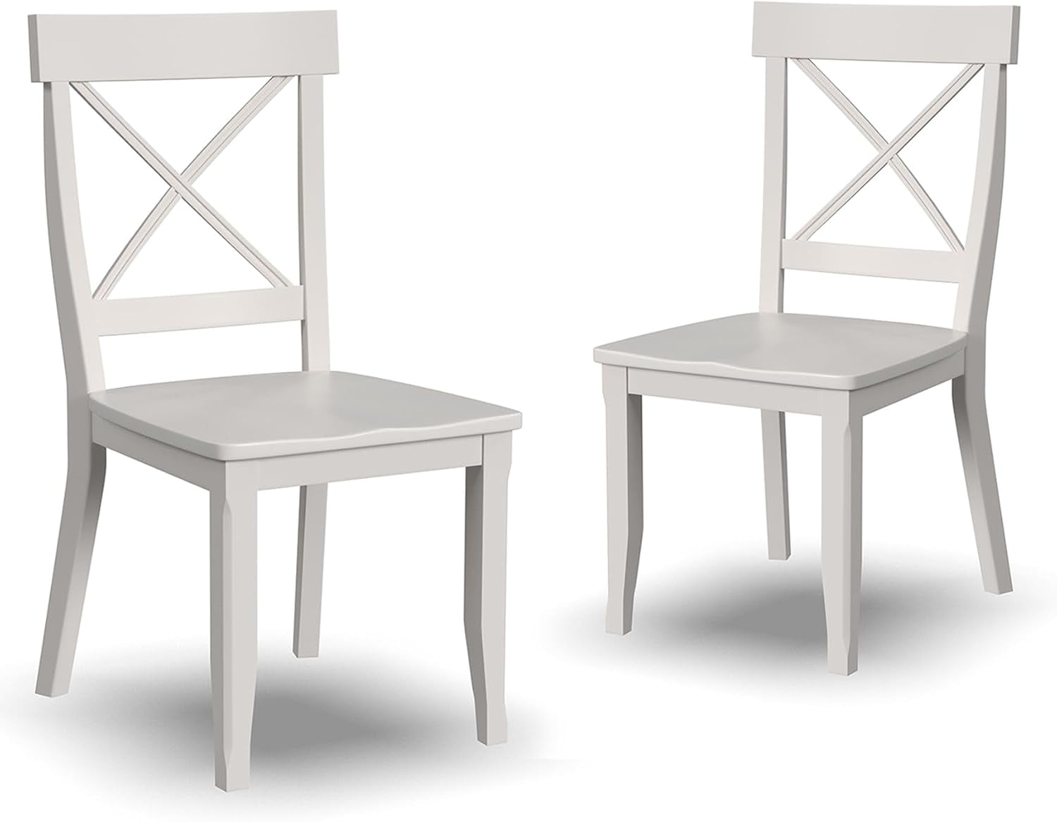 Home Styles 5177-802 Classic White Pair of Dining Chairs 18"-7/8" W, 22"-1/4" D, 38"-3/8" H-0