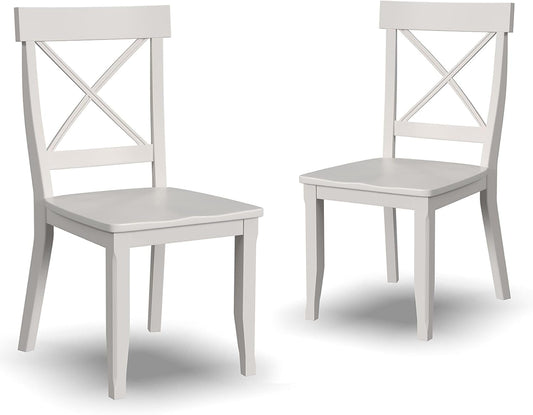 Home Styles 5177-802 Classic White Pair of Dining Chairs 18"-7/8" W, 22"-1/4" D, 38"-3/8" H-0