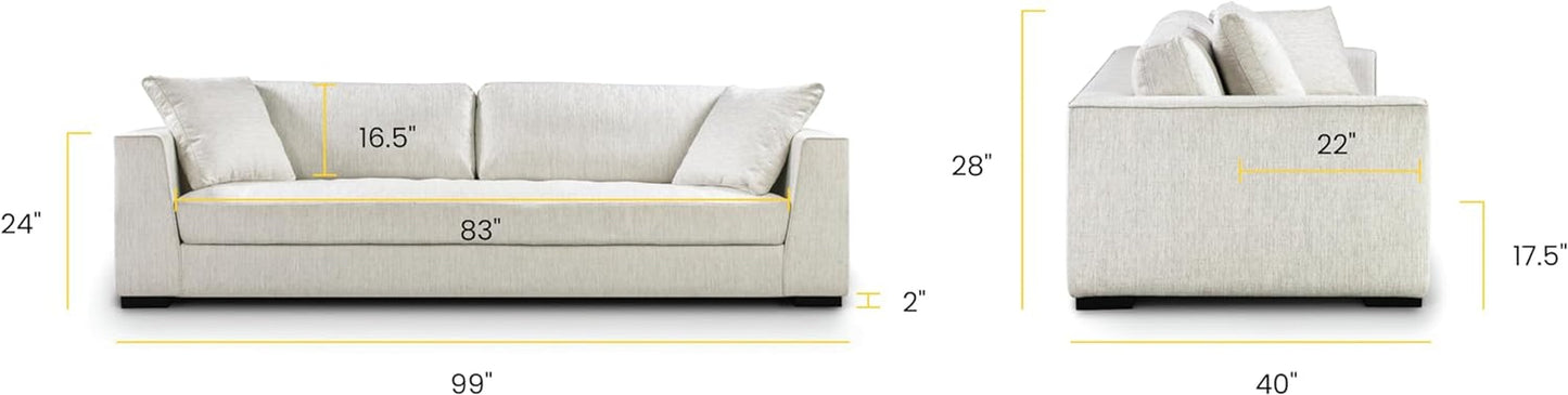 Capri Fabric Sofa, Bright Ash-2