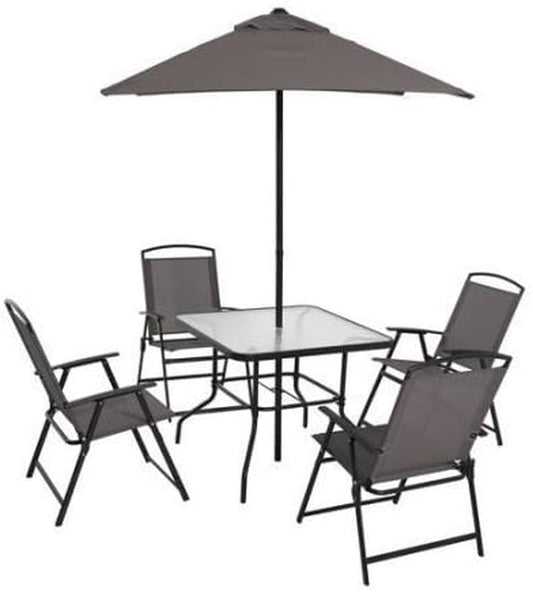 NEW Albany Lane 6-Piece Folding Dining Set, Multiple Colors (Grey)-1