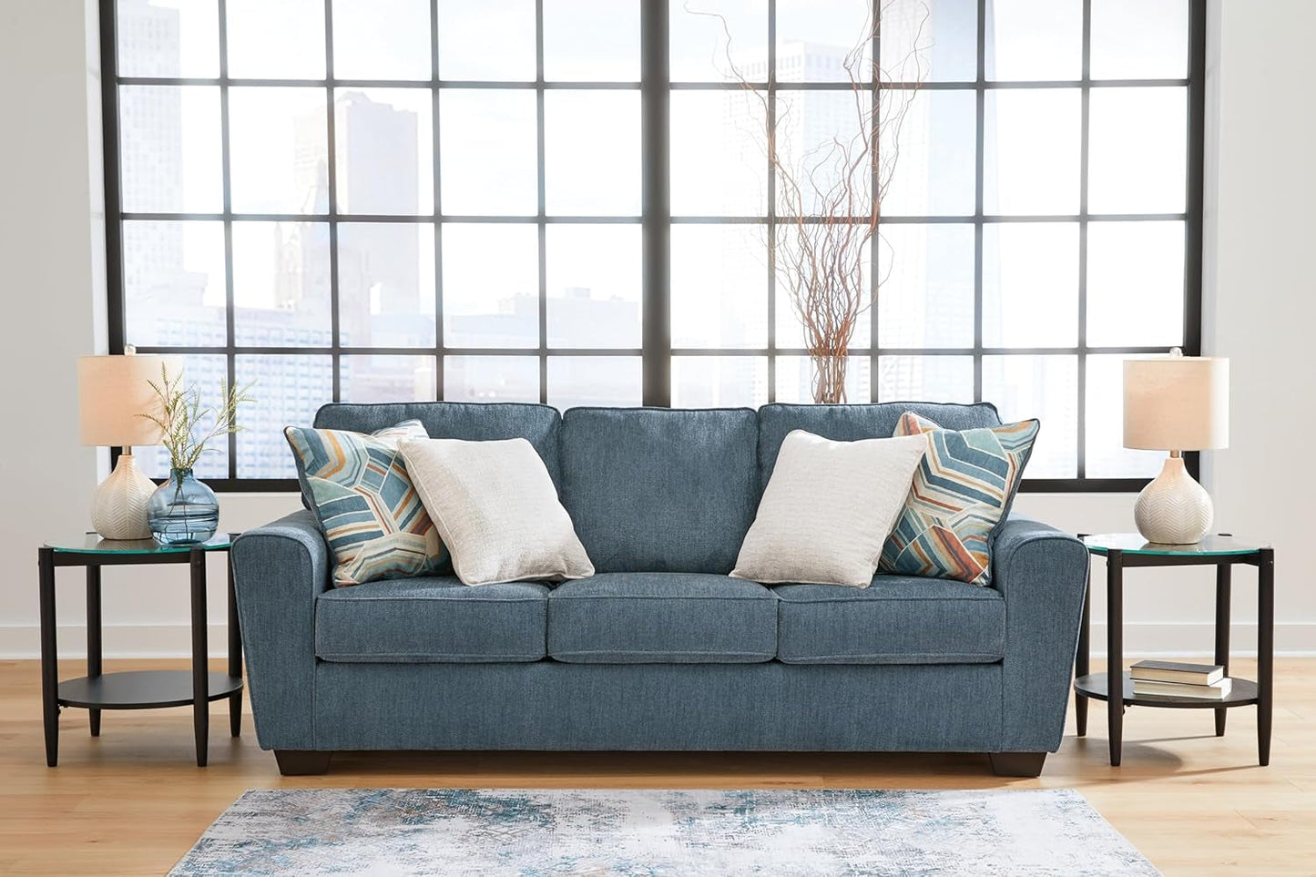 Cashton Casual Sofa for Living Room, Blue-1