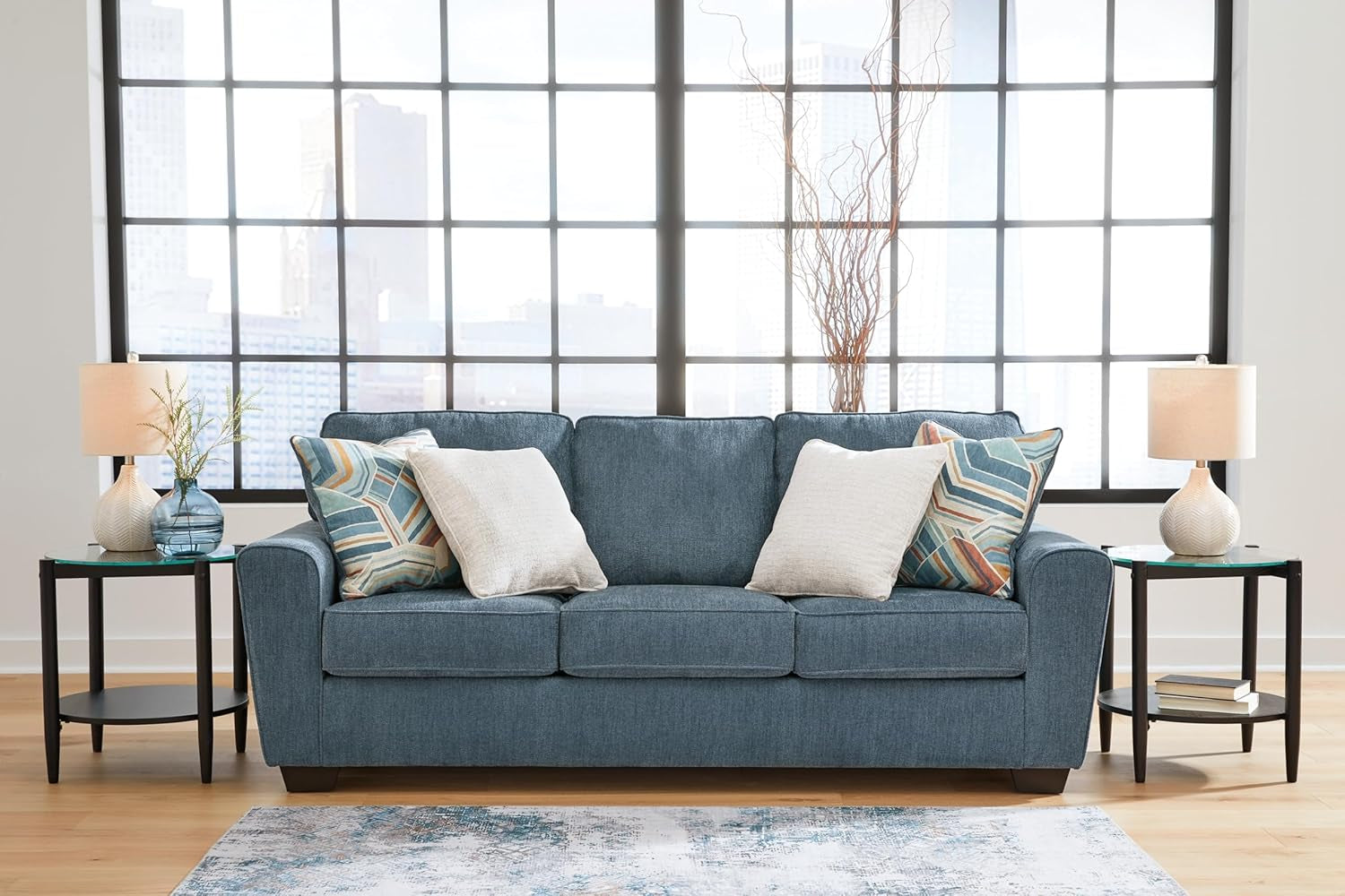 Cashton Casual Sofa for Living Room, Blue-1