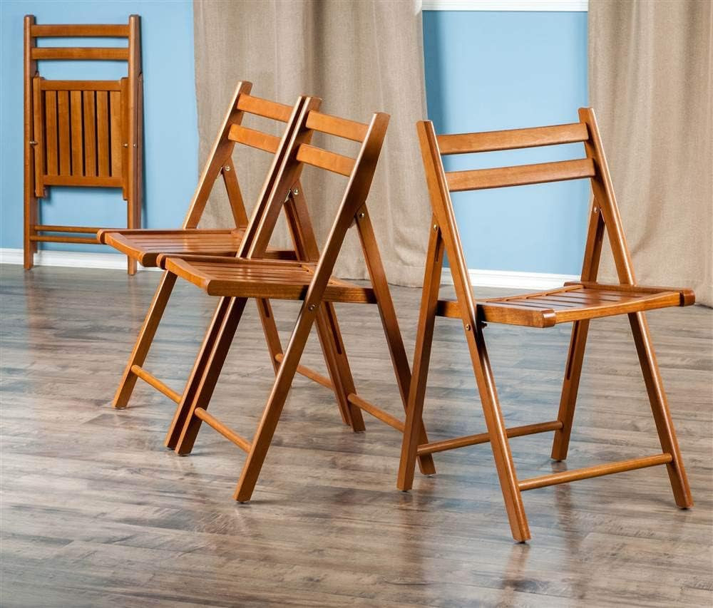 Robin 4-PC Folding Set Teak Chair, 17.64 X 20.1 X 32.28-1