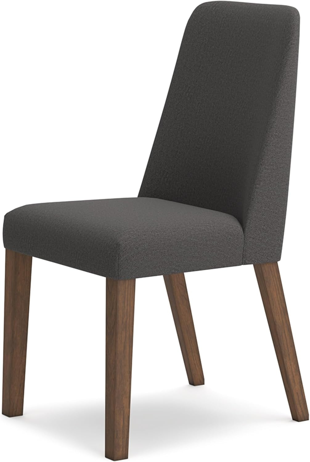 Lyncott Contemporary Dining Room Upholstered Side Chair with Foam Cushion, Set of 2, Dark Gray & Brown-3