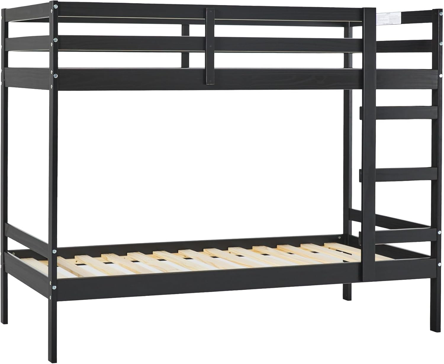 Modern Twin-Size Children'S Bed Frame Bedroom, Twin-Size, Black-0