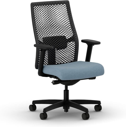 Ignition 2.0 Reactiv Ergonomic Office Chair with Lumbar Support, Breathable Flex-Back Adjustable Office Chair, Synchro-Tilt Recline, Swivel Wheels - Home Office Desk Chair for Back Pain - Blue-0