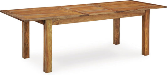 Dressonni Contemporary Dining Extension Table with Self-Storing Butterfly Leaf, Light Brown-0