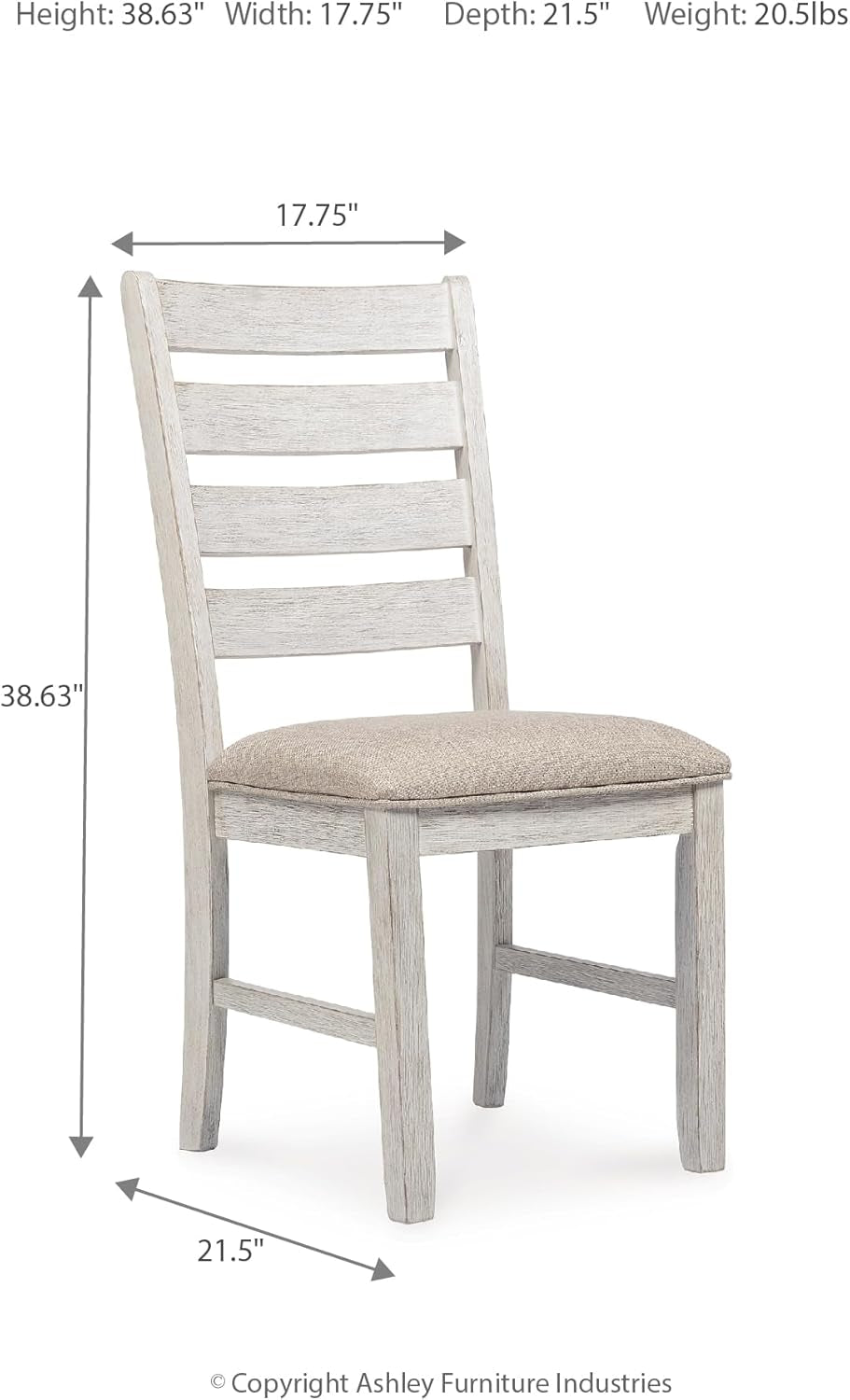 Skempton Modern Farmhouse Dining Room Chair, 2 Count, Whitewash-2
