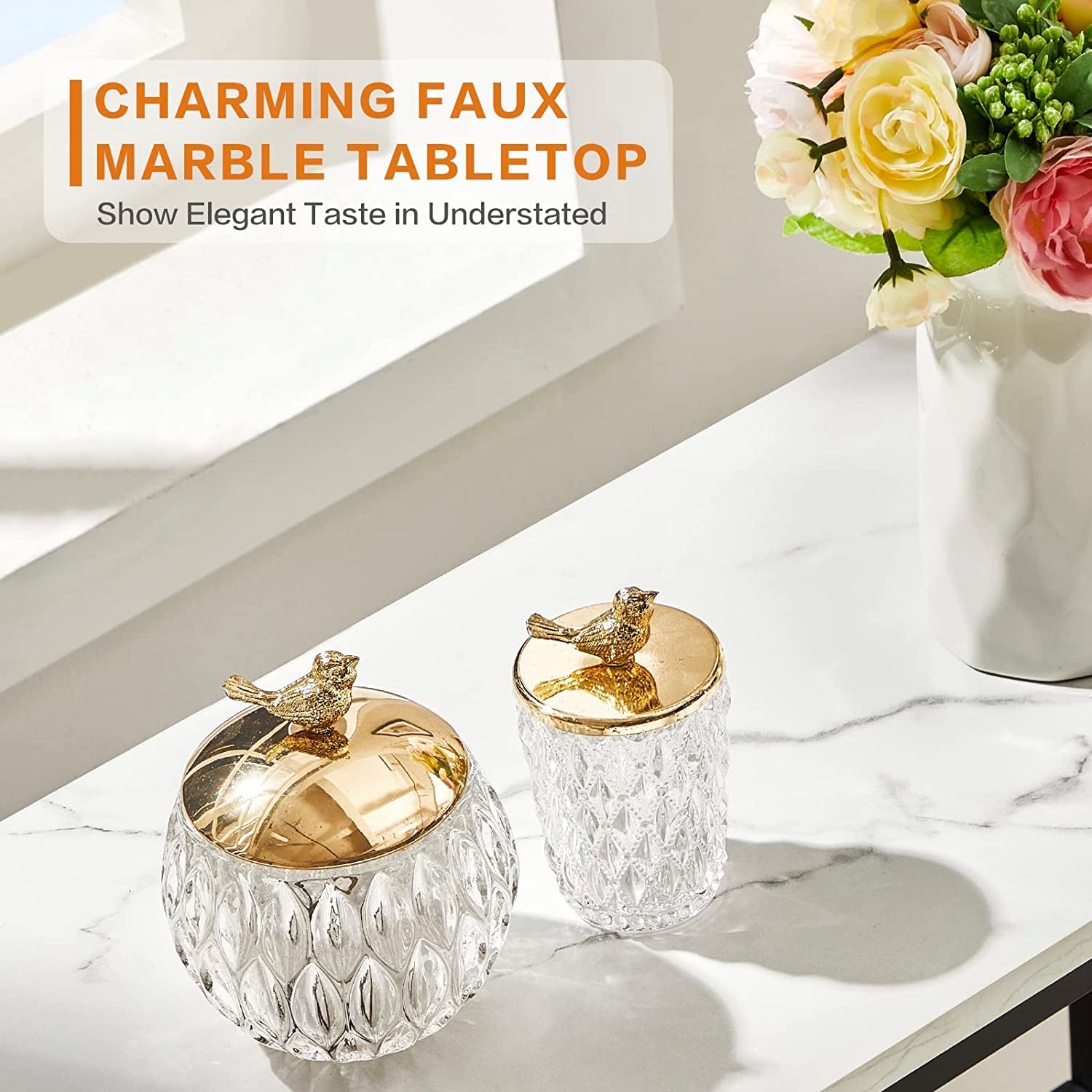 Modern Industrial Sofa Table with Storage Shelves-3