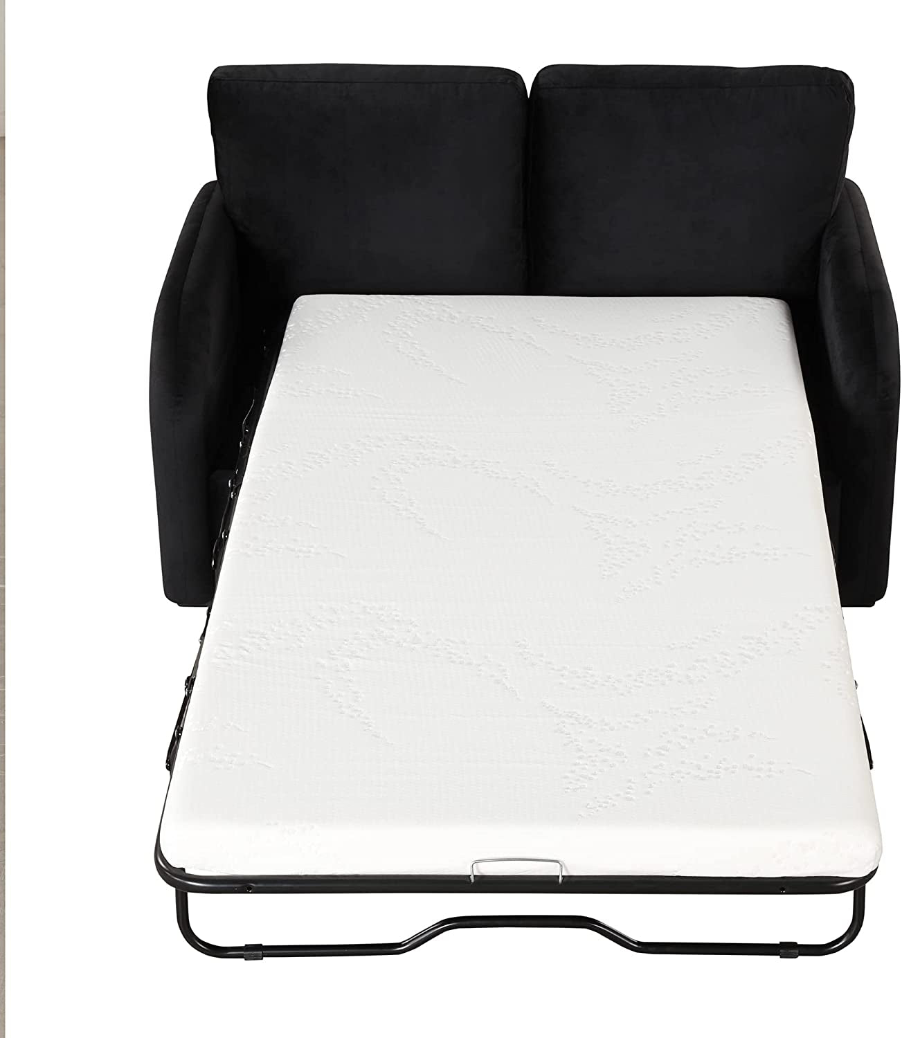 Black Love Seat with Sleeper, USB and Plug-3