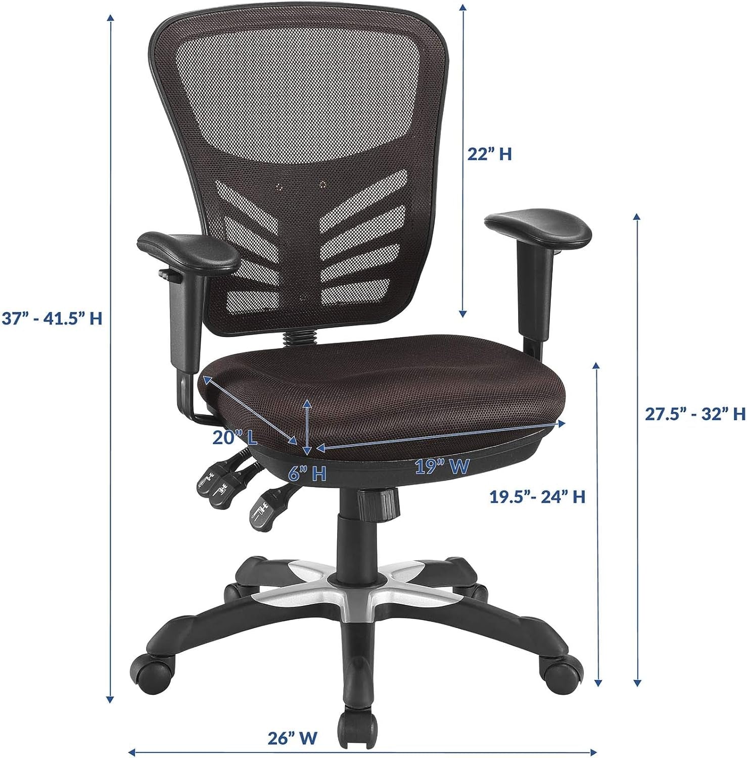 Articulate Ergonomic Mesh Office Chair in Brown-2