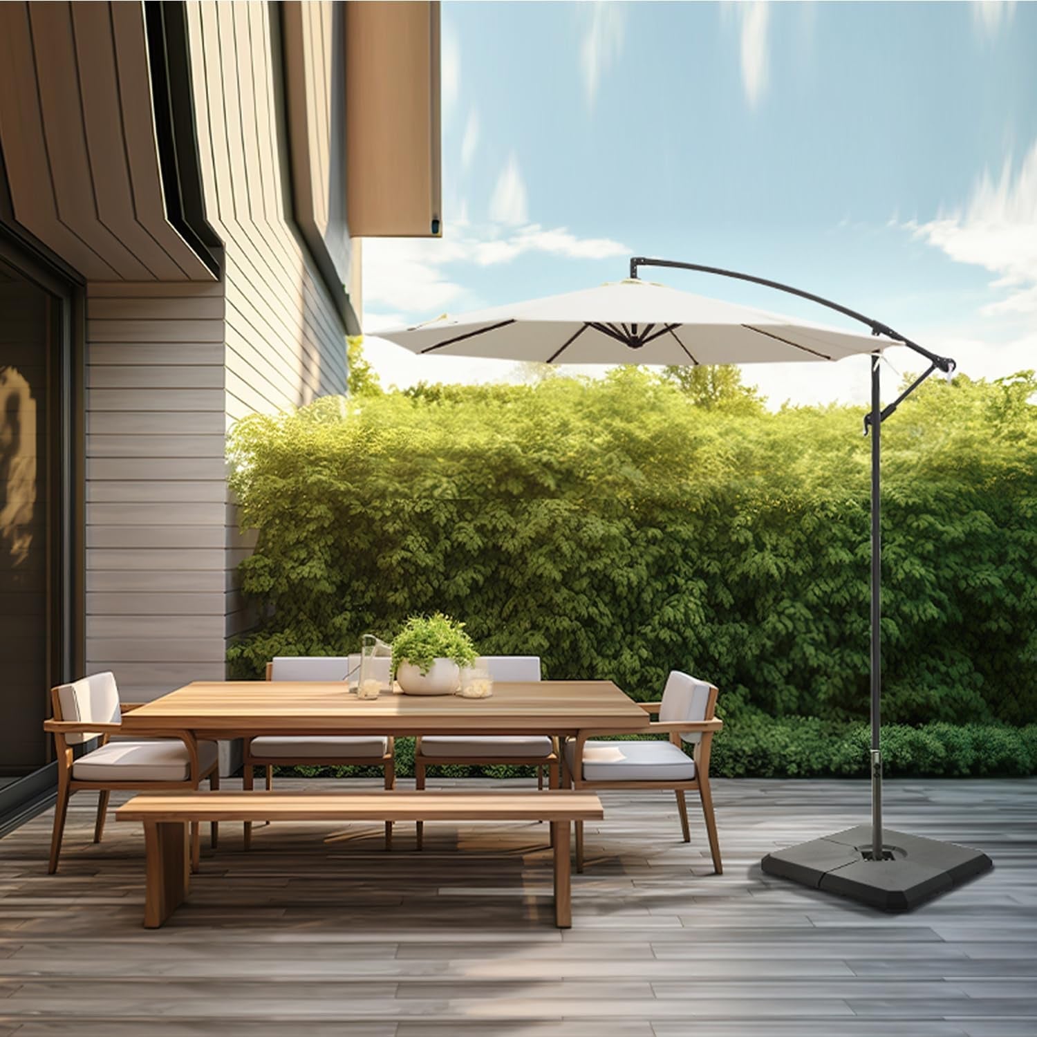 317lb Offset Umbrella Base Weights 4-Piece Black-0