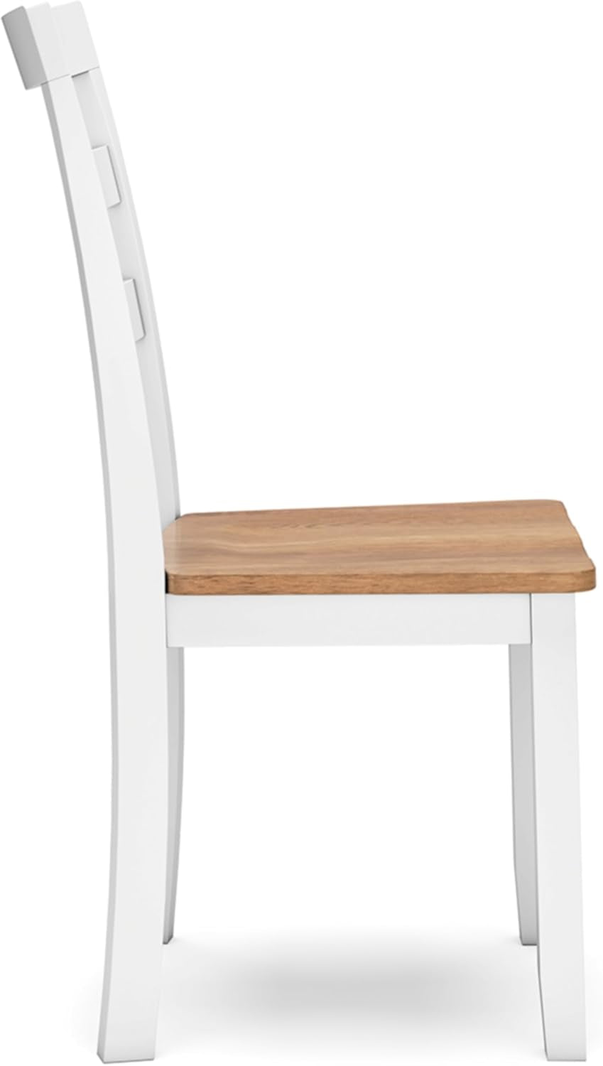 Gesthaven Solid Wood Frame Dining Chair, Set of 2, White/Natural-4