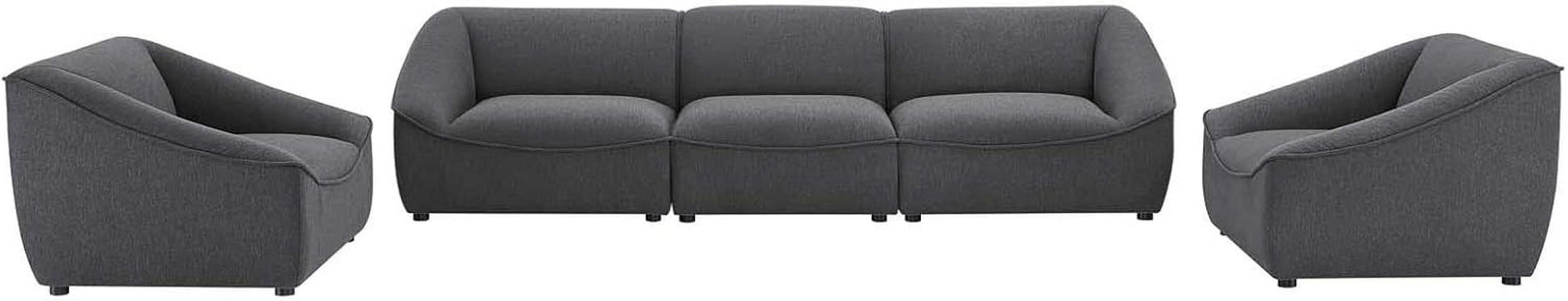 Comprise 5-Piece Living Room Set in Charcoal-1