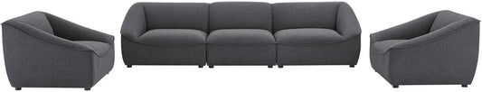 Comprise 5-Piece Living Room Set in Charcoal-1