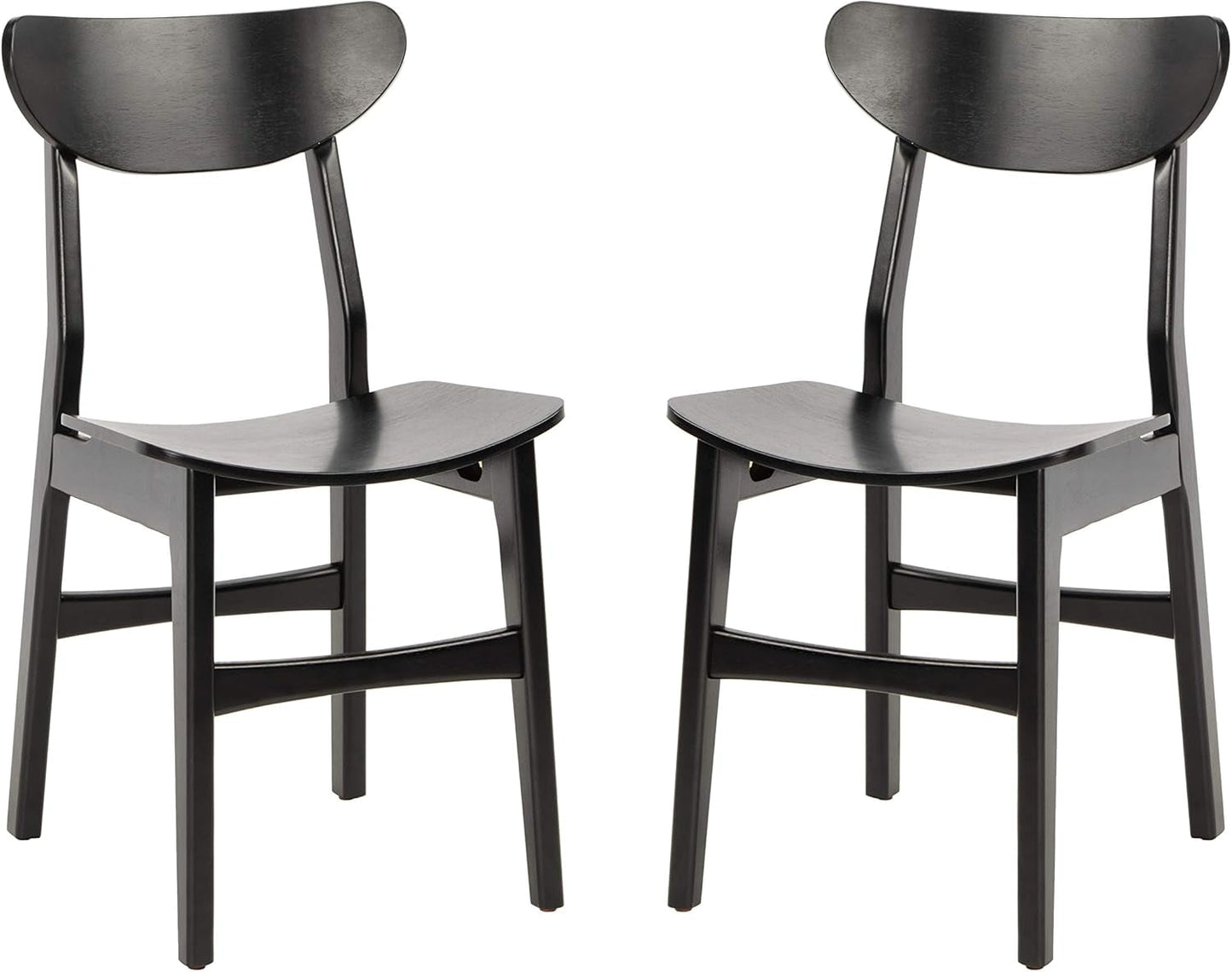 Home Lucca Retro Black Dining Chair, Wood, Set of 2-2