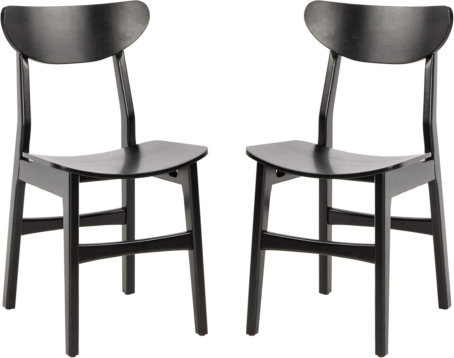 Home Lucca Retro Black Dining Chair, Wood, Set of 2-2