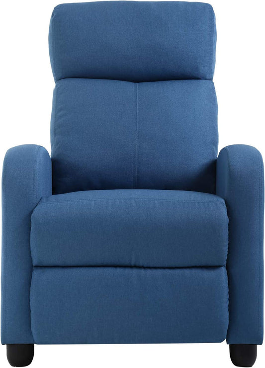 Living Room Home Theater Single Recliner Chair, Blue-0