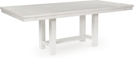 Robbinsdale Casual Removable Center Leaf Dining Extension Table with Trestle Base, White-0