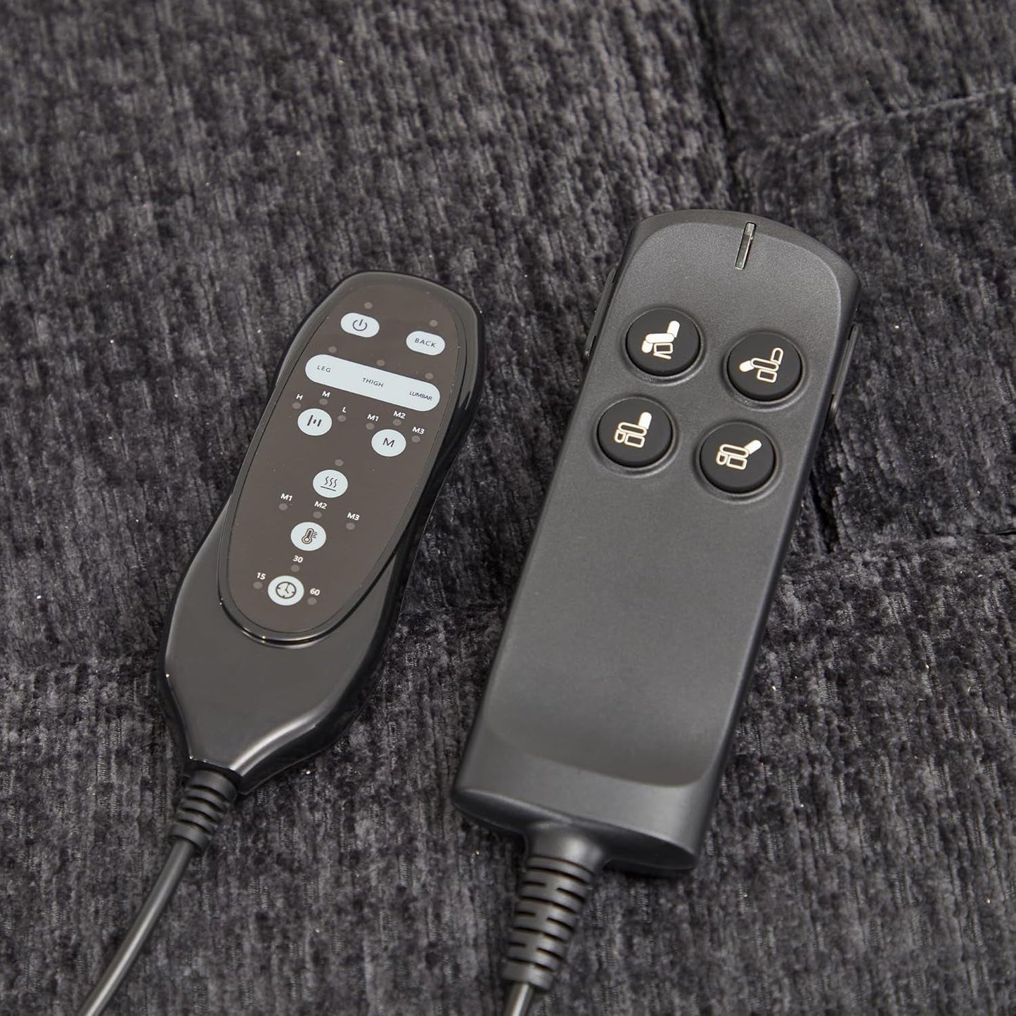 Big Tall Man Power Lay Flat Lift Recliner Extra Large Oversized Wide Heat Massage Dual Motor Recliners up to 400 LBS Electric Chairs,9205L Extended Footrest(Chenille Grey)-1