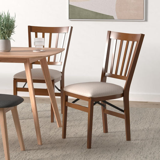 Stakmore School House Folding Chair Finish, Set of 2, Fruitwood, 8.25D X 17W X 35.5H In-1
