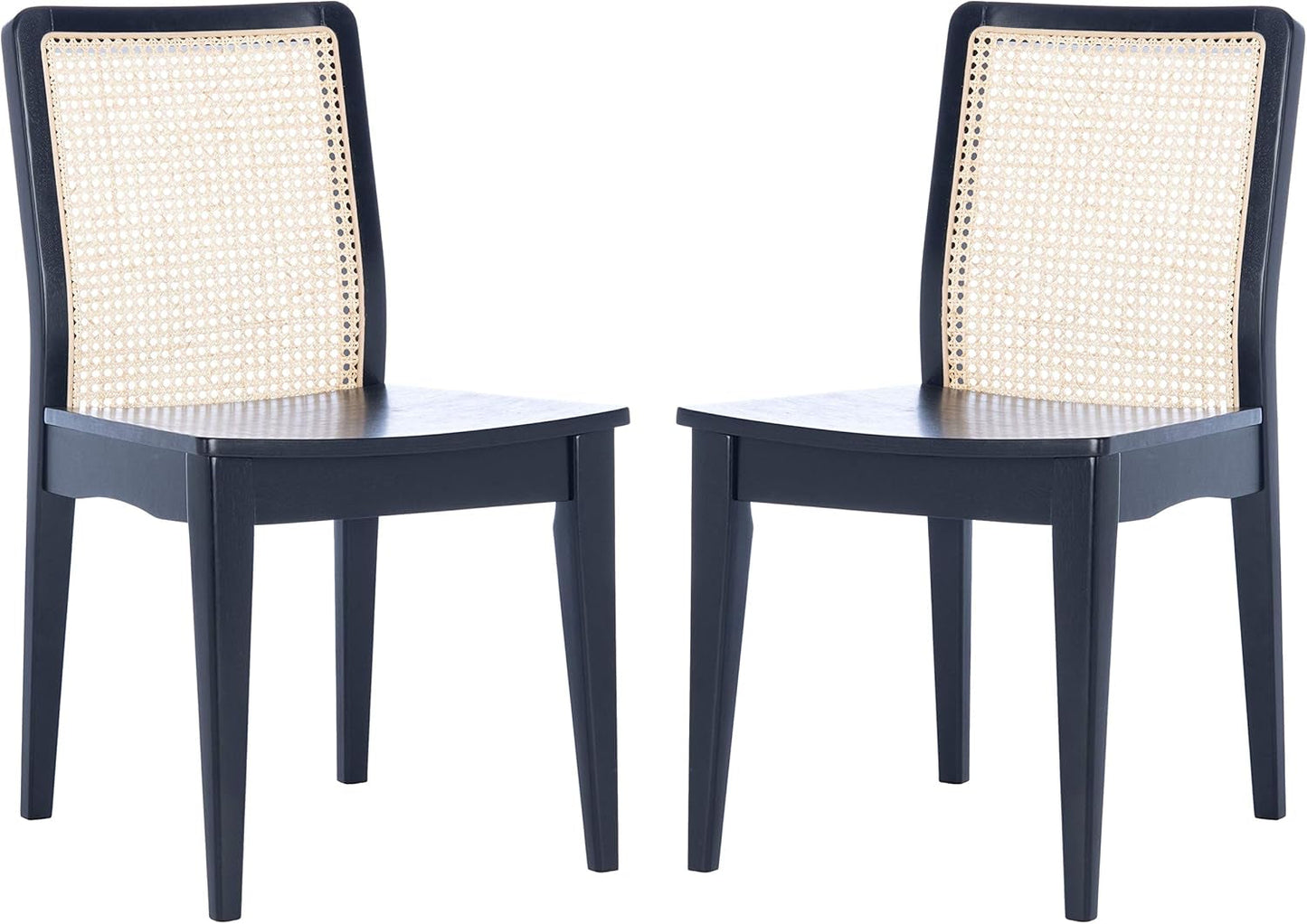 Home Collection Benicio Black/Natural Rattan Dining Chair (Set of 2) DCH1005C-SET2-0