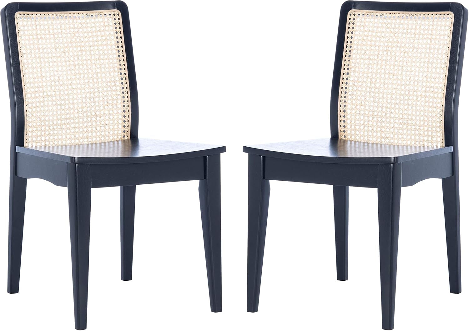 Home Collection Benicio Black/Natural Rattan Dining Chair (Set of 2) DCH1005C-SET2-0
