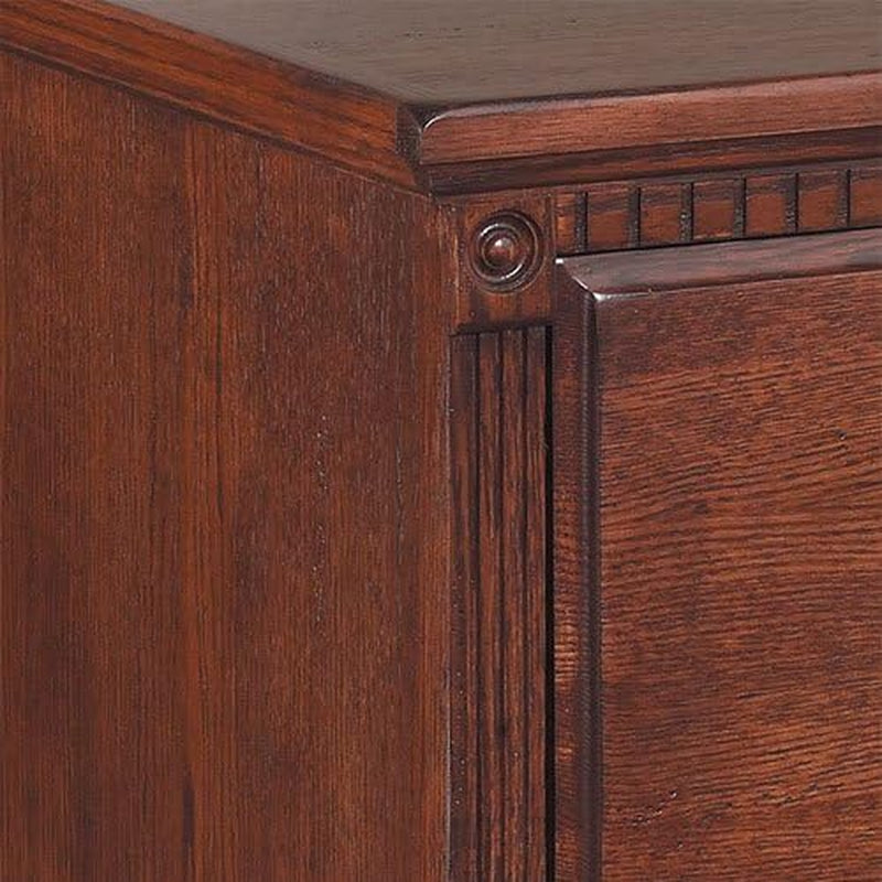 Huntington Oxford 4-Drawer File Cabinet, Burnish Finish, Fully Assembled-1