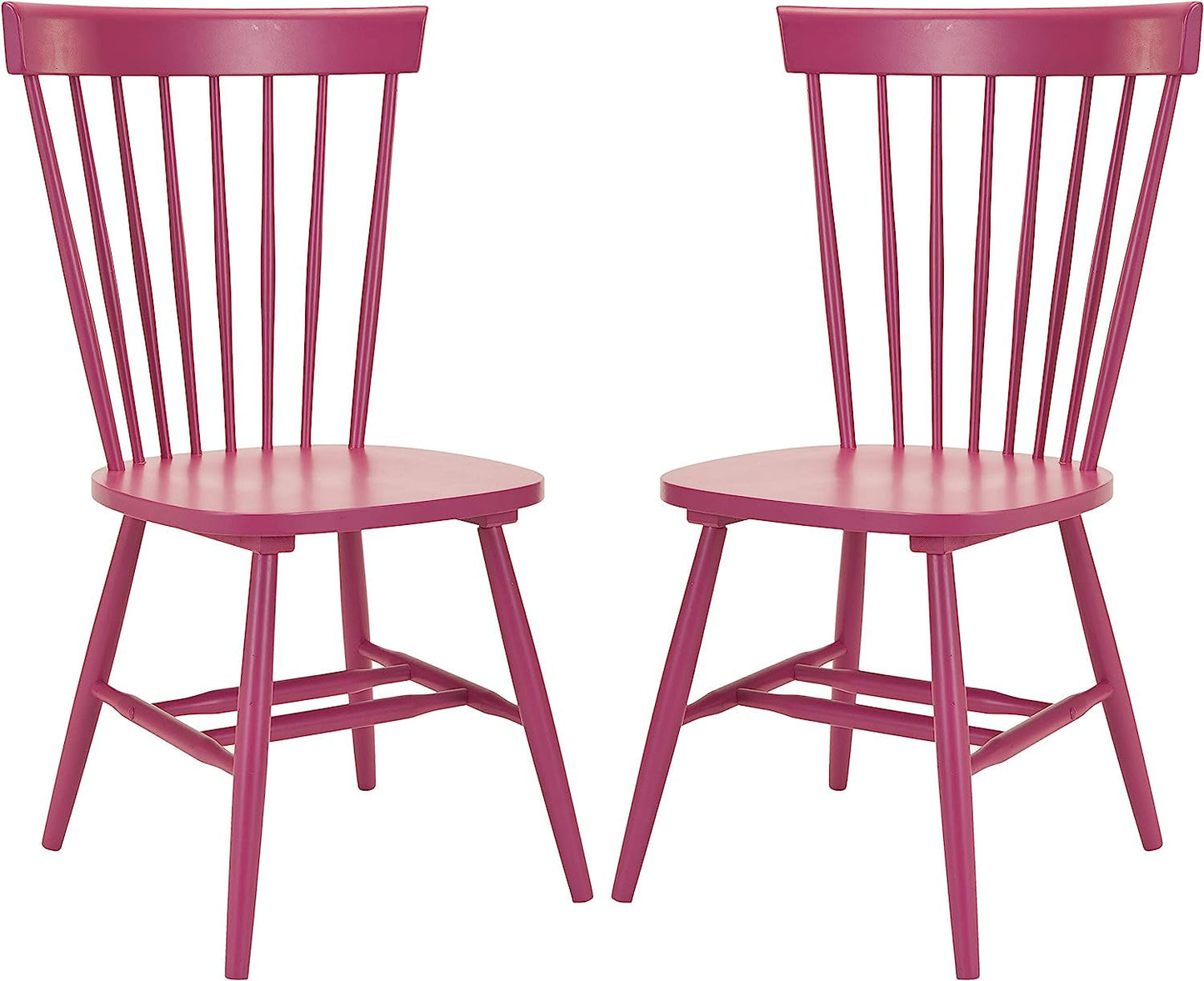 American Homes Collection Raspberry Pink Spindle Side Chair, Set of 2-4