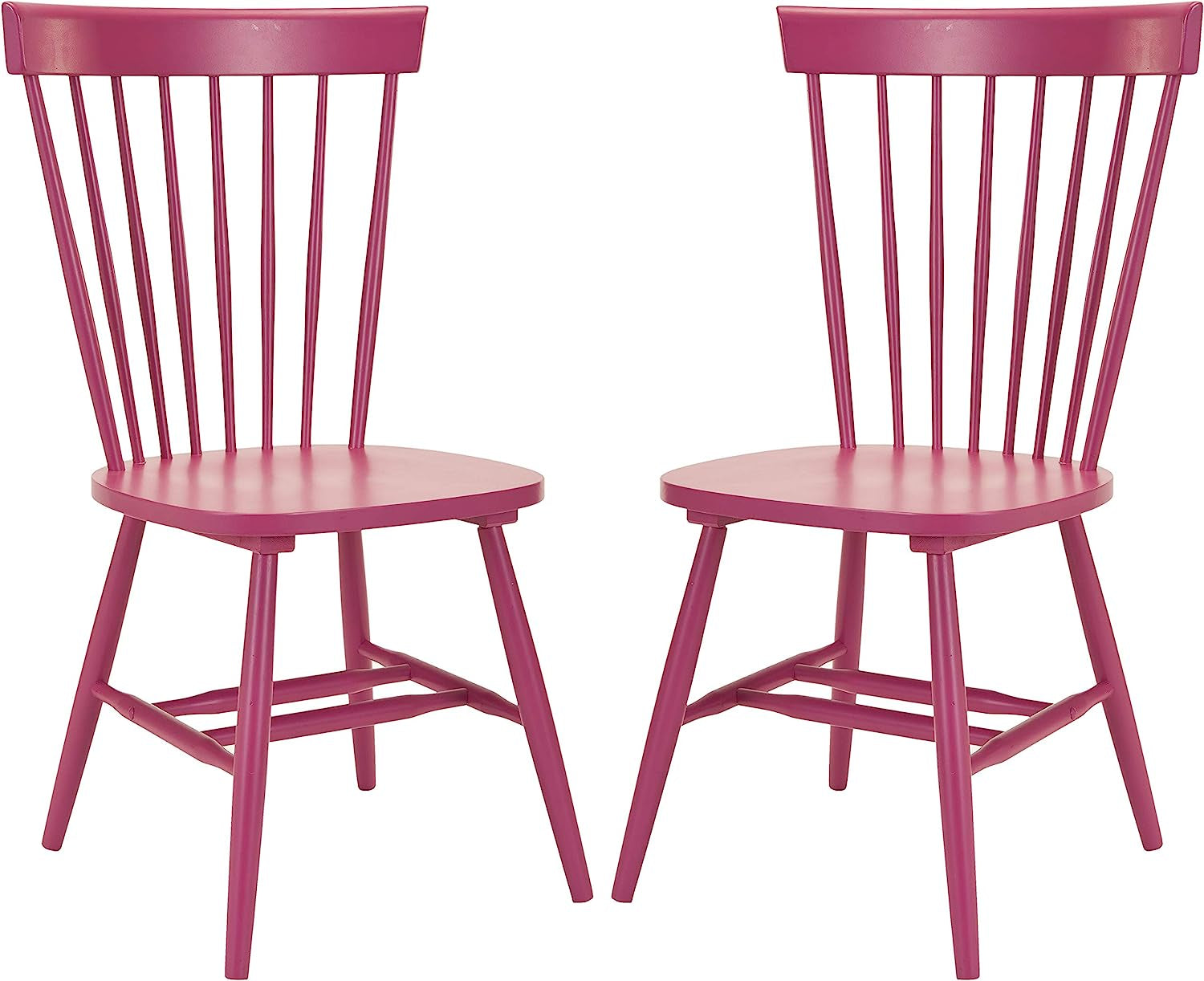 American Homes Collection Raspberry Pink Spindle Side Chair, Set of 2-4