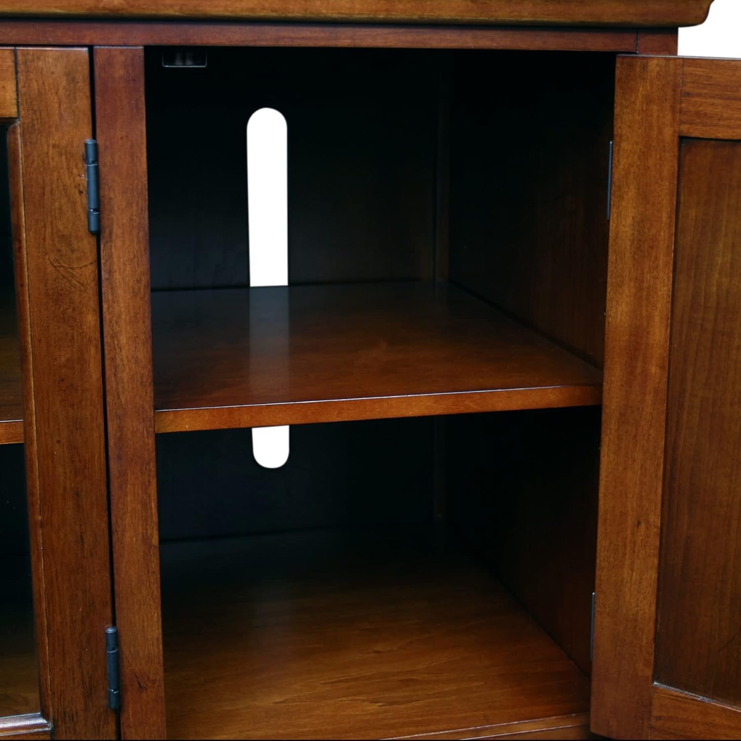 87360 TV Stand with Enclosed Storage for 65" Tv'S, Westwood Brown Cherry-4