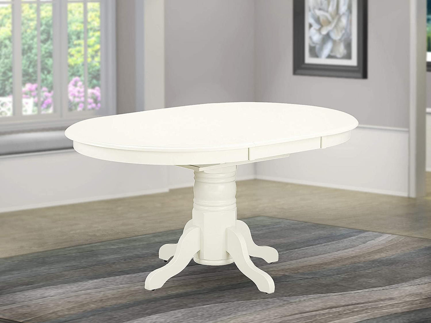 Linen White round Dining Room Table-0