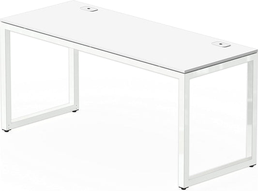 Home Office 55-Inch Large Computer Desk, 24" Deep, White-0
