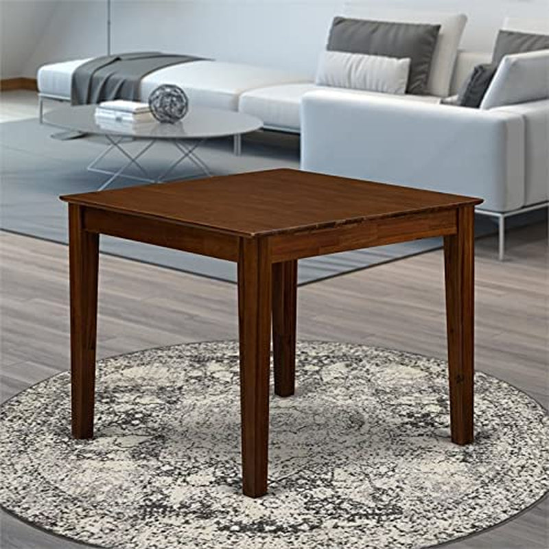 Modern Antique Square Tabletop Dining Table (Walnut)-0
