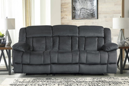 Home Theater Seating, Wall Hugger Manual Reclining Sofa, 3-Seat Dual Recliner Sofa for Living Room, 90’’W Sofa, Charcoal-0