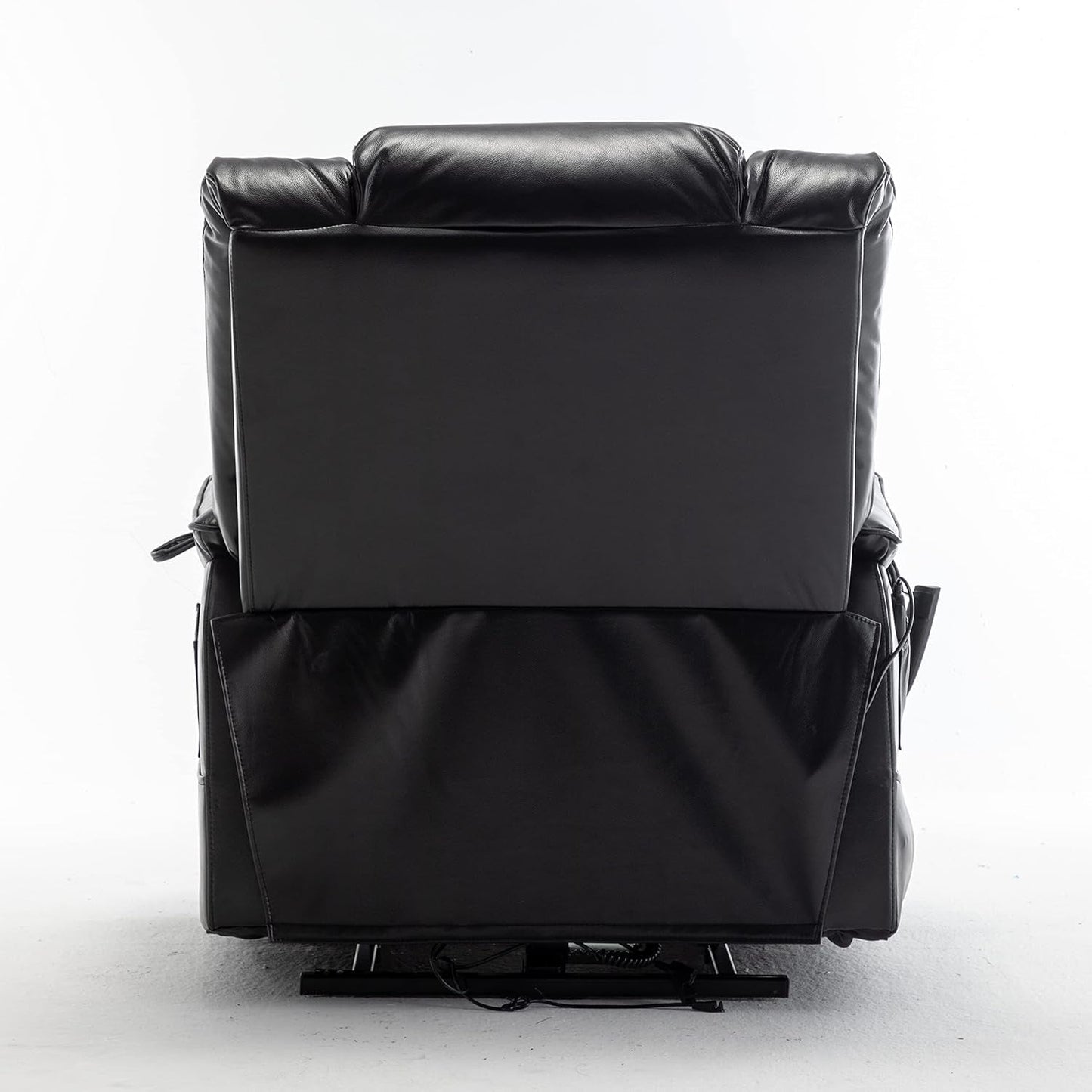 Oversized Lay Flat 180° Electric Power Lift Recliner Chair for Elderly W/Massage and Heat, Infinite Positions Adjustable 2 Remote Controllers Faux Leather Upholstered Recliner&Armchair-4