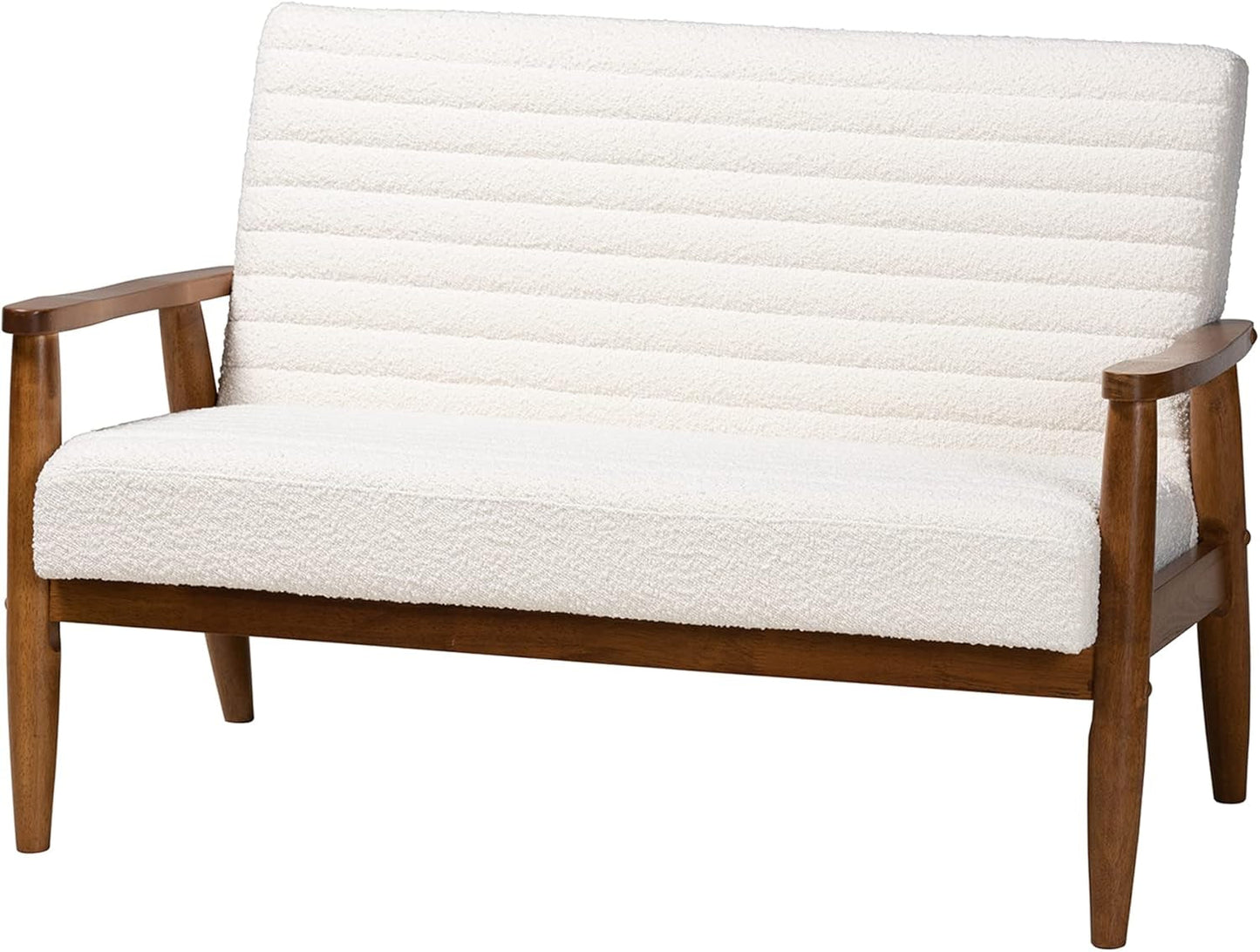 Stratton Living Room Set, 3-Piece, White/Walnut Brown-2