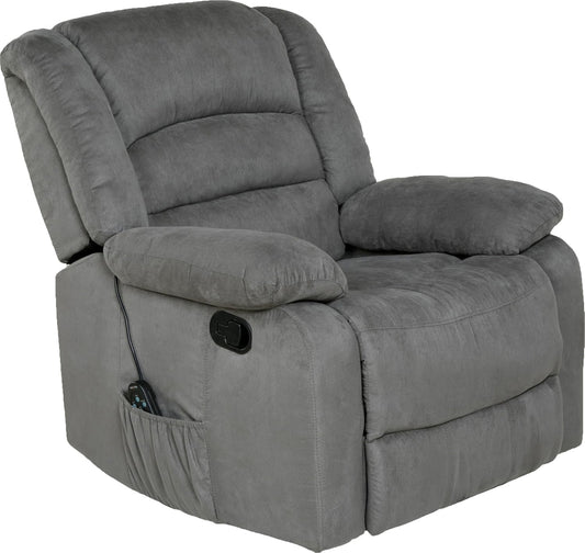 Longstreet Rocker Recliner with Massage, Heat and Dual USB Ports, 38.5D X 36W X 39.5H In, Gray-0