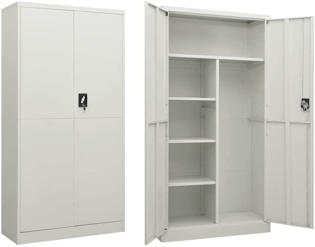 Rustic White Buffet Sideboard with 4 Doors-0