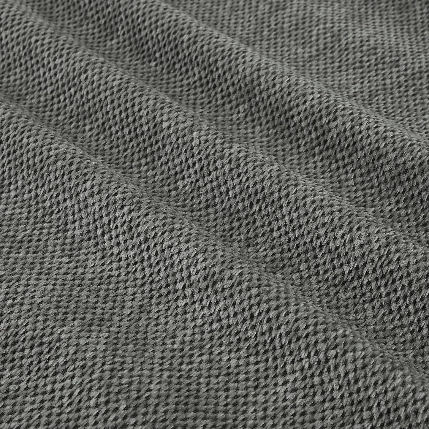 U-Shaped Modular Sectional Sofa 6-Seater, Grey Chenille-4