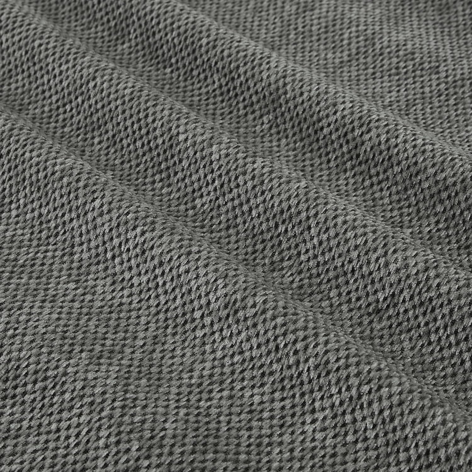 U-Shaped Modular Sectional Sofa 6-Seater, Grey Chenille-4