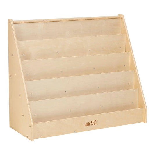 Single-Sided Book Display, Classroom Bookshelf, Natural-0