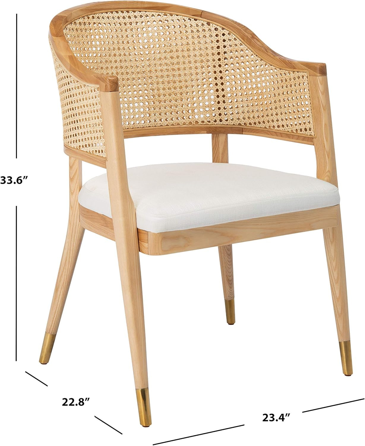 Couture Home Collection Rogue Natural Rattan Living Room Dining Accent Chair (Fully Assembled) SFV4106B-1