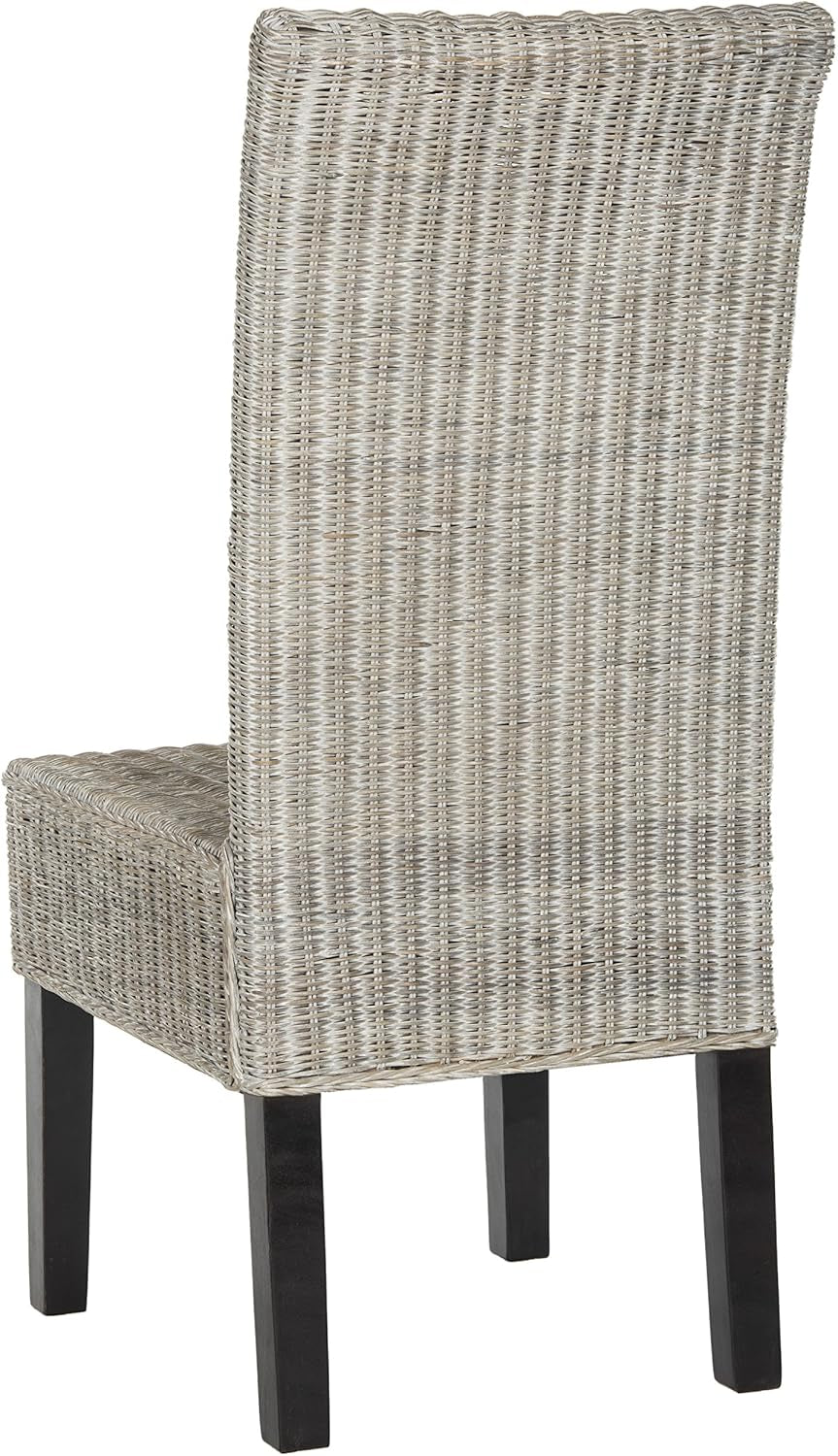 Home Collection Arjun Grey Wicker 18-Inch Dining Chair-2
