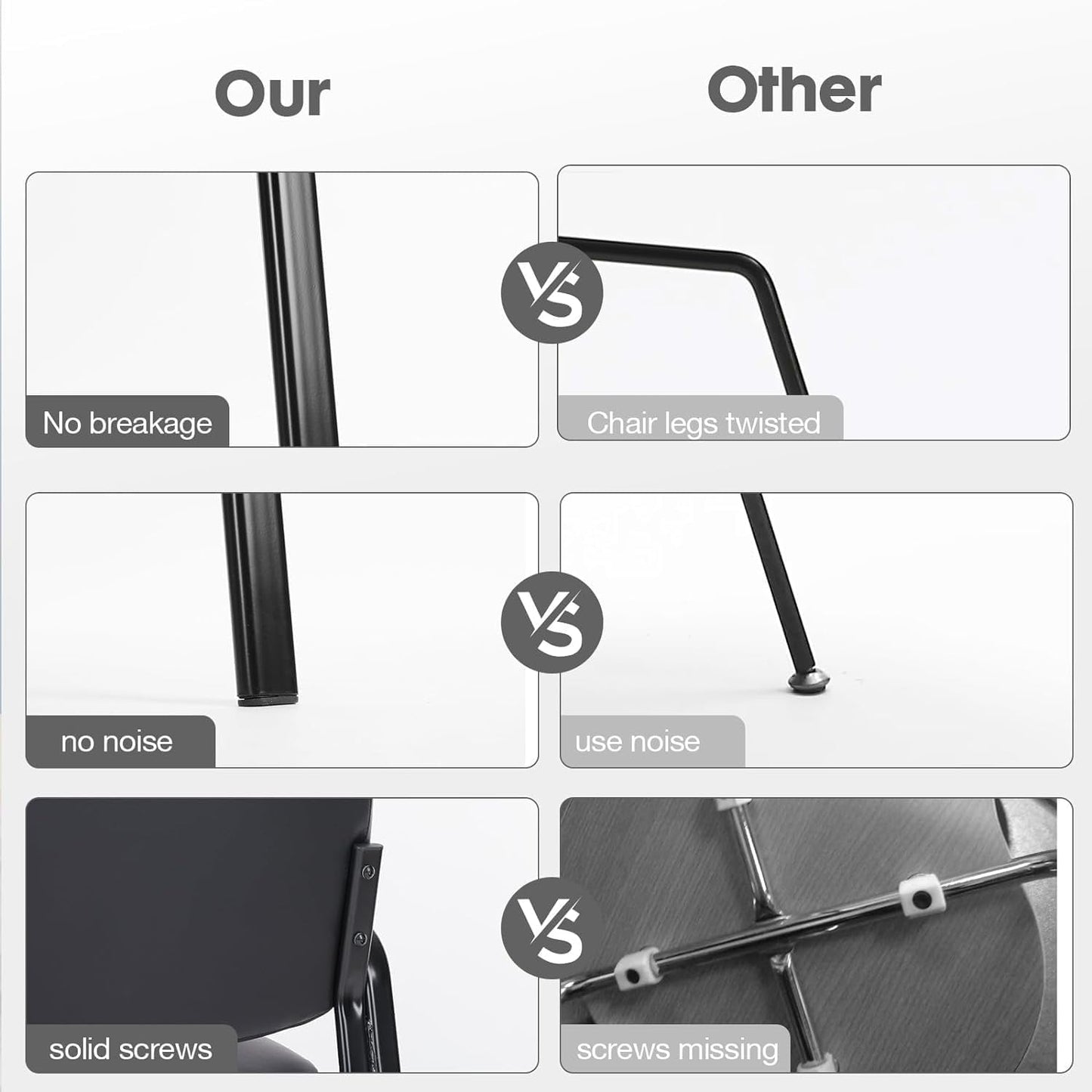 2 Leather Guest Chairs, Lumbar, Padded Arms, Office-3