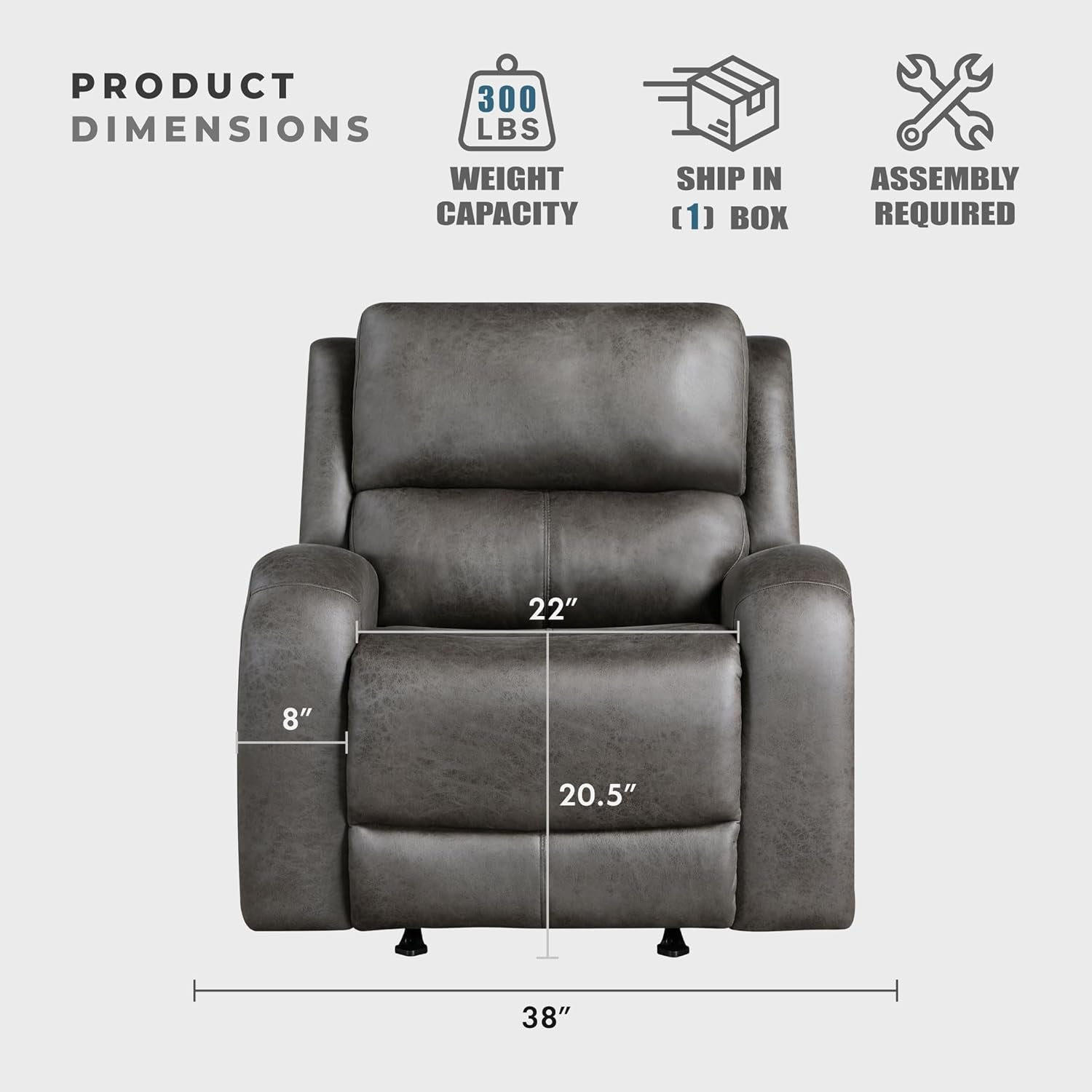 Rocker Recliner Chair for Living Room and Nursery-3